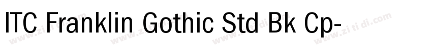 ITC Franklin Gothic Std Bk Cp字体转换